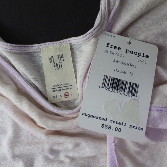 Free People Pluto Lavender One Shoulder Loose Top - Picture 8 of 8